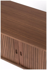 Sideboard BARBIER WALNUSS von ZUIVER mit Rollo Schiebetüren