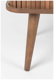 Sideboard BARBIER WALNUSS von ZUIVER mit Rollo Schiebetüren