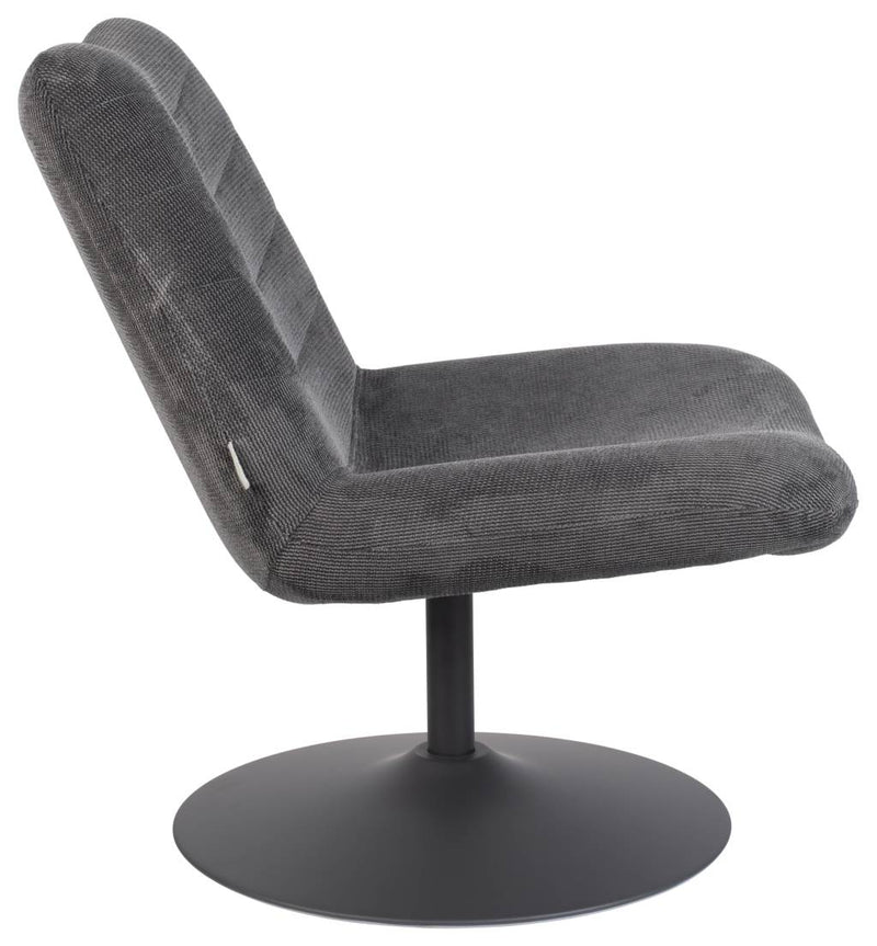 Zuiver Lounge Sessel BUBBA Dunkelgrau drehbar