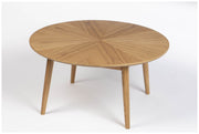 Couchtisch FABIO NATURAL Ø 80 Eiche furniert lackiert