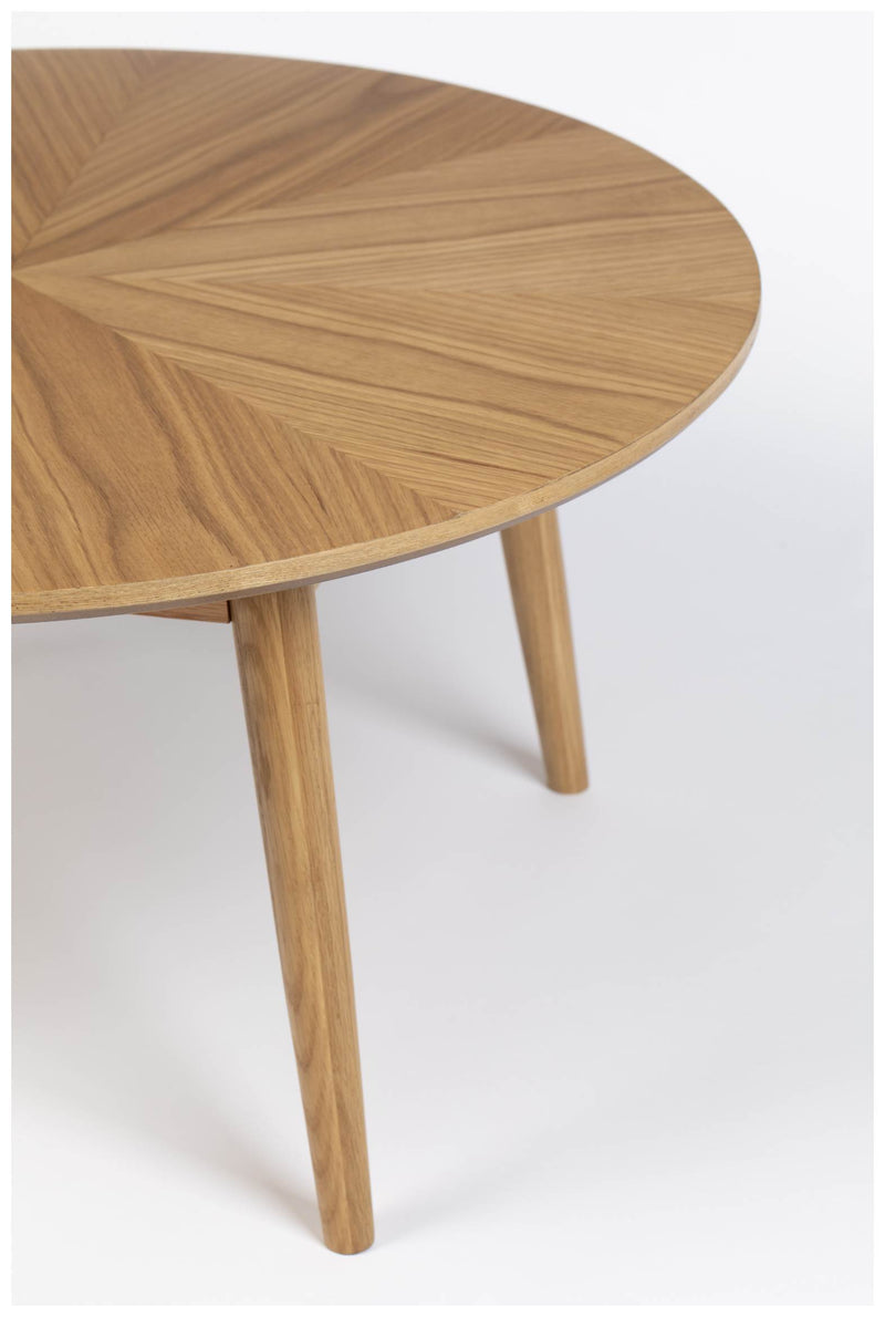 Couchtisch FABIO NATURAL Ø 80 Eiche furniert lackiert