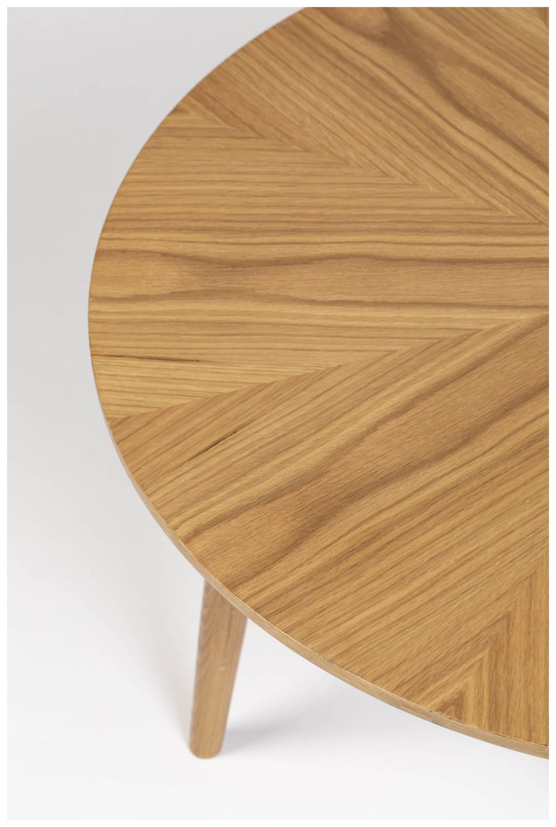 Couchtisch FABIO NATURAL Ø 80 Eiche furniert lackiert