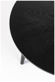 Couchtisch FABIO BLACK Ø 80 Eiche furniert schwarz lackiert