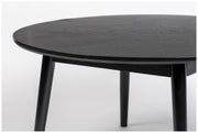 Couchtisch FABIO BLACK Ø 80 Eiche furniert schwarz lackiert