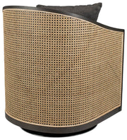 Drehbarer Lounge Sessel AMARON Natur und Grau von DutchBone