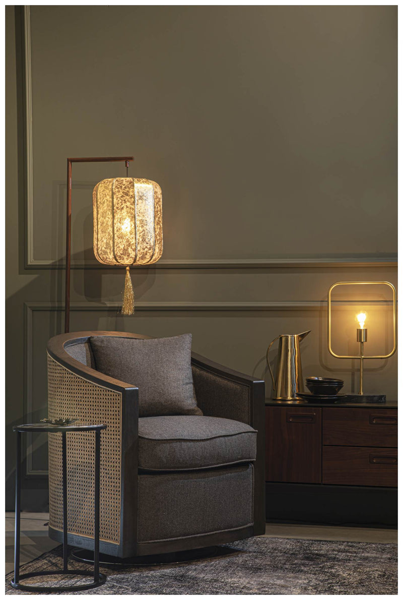 Drehbarer Lounge Sessel AMARON Natur und Grau von DutchBone