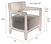 Lounge Sessel DURAN GRAU von DutchBone