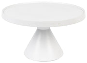 Runder Couchtisch FLOSS WHITE von Zuiver aus Aluminiumguss Ø 60 cm