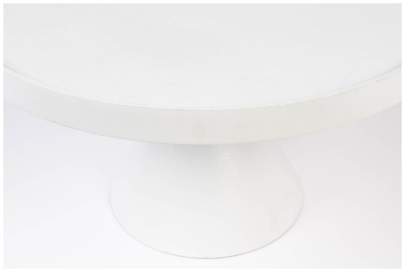 Runder Couchtisch FLOSS WHITE von Zuiver aus Aluminiumguss Ø 60 cm