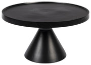 Runder Couchtisch FLOSS BLACK von Zuiver aus Aluminiumguss Ø 60 cm