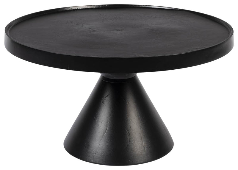 Runder Couchtisch FLOSS BLACK von Zuiver aus Aluminiumguss Ø 60 cm
