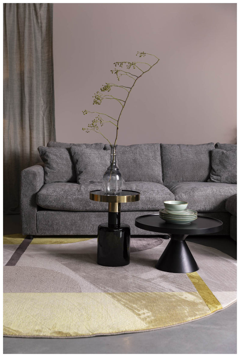 Runder Couchtisch FLOSS BLACK von Zuiver aus Aluminiumguss Ø 60 cm