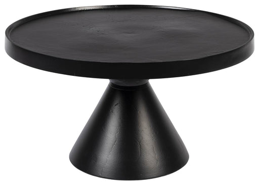 Runder Couchtisch FLOSS BLACK von Zuiver aus Aluminiumguss Ø 60 cm