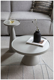 Runder Couchtisch FLOSS GREY von Zuiver aus Aluminiumguss Ø 60 cm