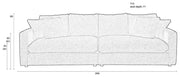 Zuiver 3-sitzer Sofa SENSE Grau Soft