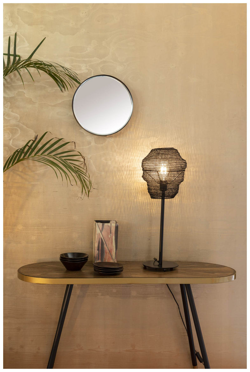 Tischleuchte LENA BLACK mit Mesh Schirm