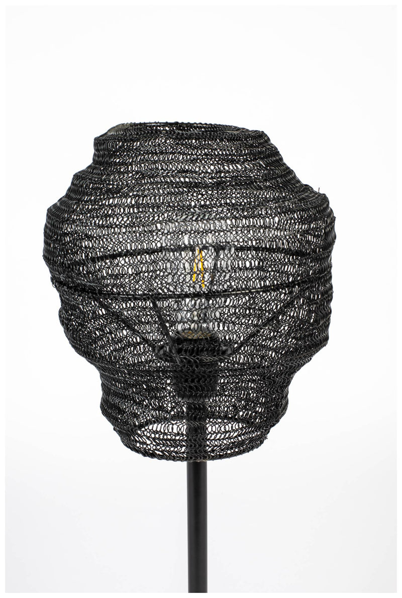 Tischleuchte LENA BLACK mit Mesh Schirm