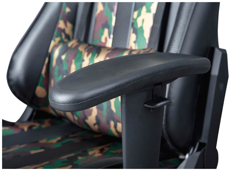 Gaming Chair Drehstuhl ACTION HERO Schwarz-Camouflage mit Armlehnen