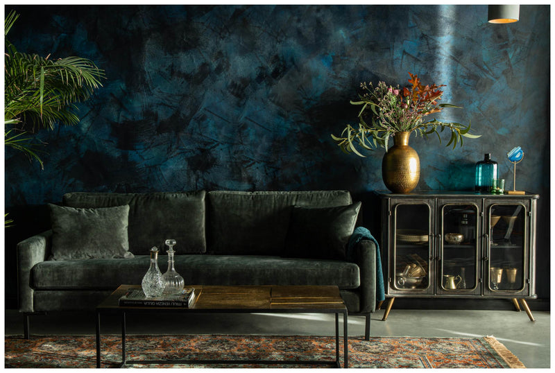 3-Sitzer Sofa HOUDA Samtstoff FOREST Grün von DUTCHBONE