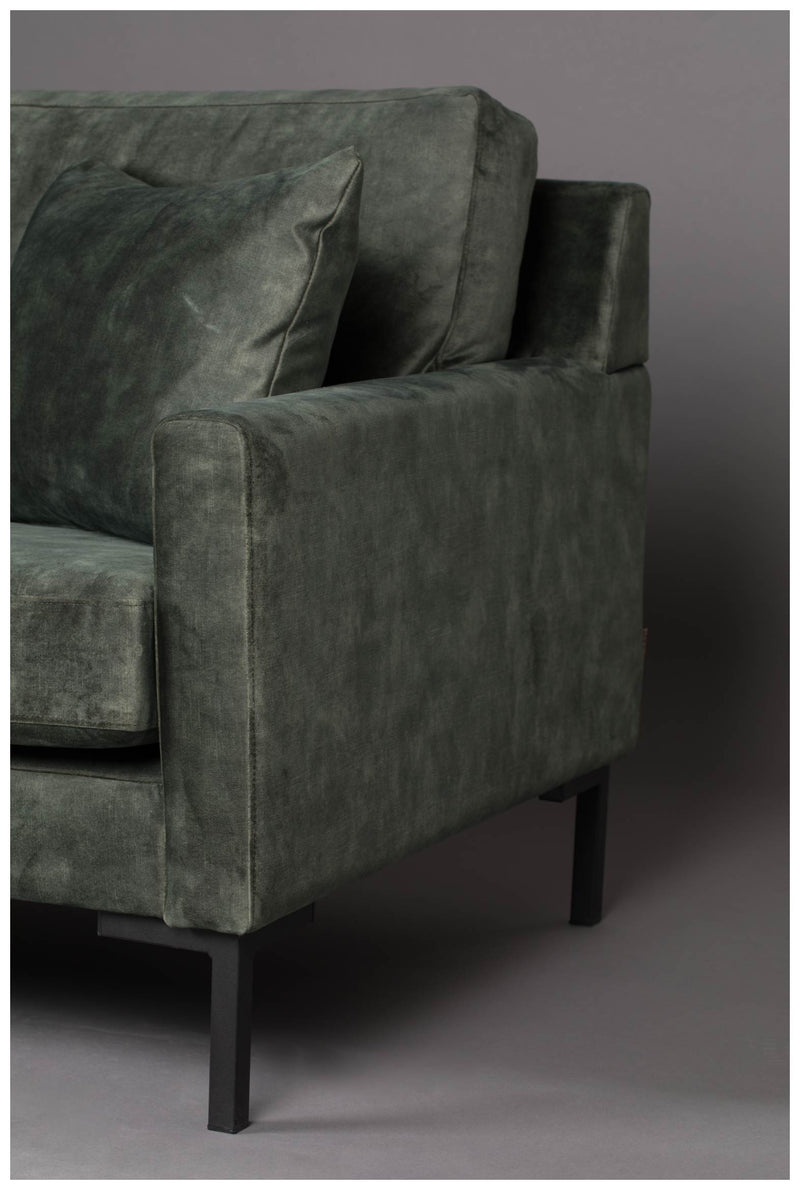 3-Sitzer Sofa HOUDA Samtstoff FOREST Grün von DUTCHBONE