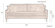 3-Sitzer Sofa HOUDA Samtstoff FOREST Grün von DUTCHBONE