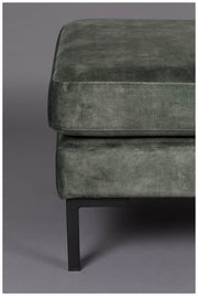 Hocker HOUDA Samtstoff FOREST Grün von DUTCHBONE