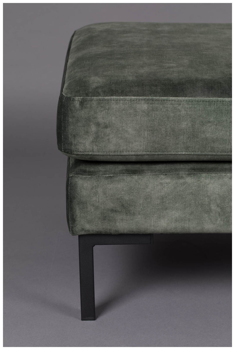 Hocker HOUDA Samtstoff FOREST Grün von DUTCHBONE