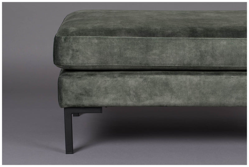 Hocker HOUDA Samtstoff FOREST Grün von DUTCHBONE