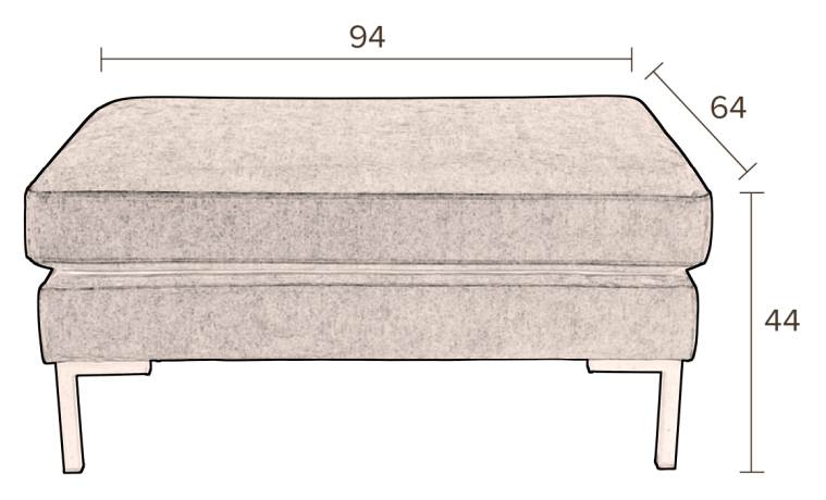 Hocker HOUDA Samtstoff FOREST Grün von DUTCHBONE