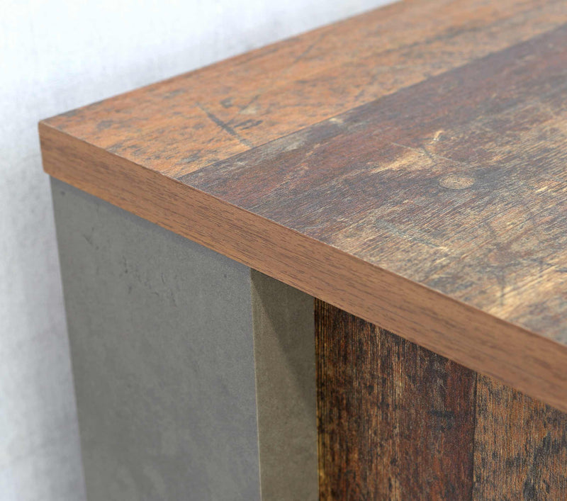 Highboard Regal CLIF 3 Türen und offenem Regal Optik Old Wood Vintage