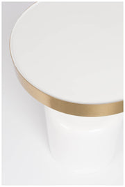 Beistelltisch GLAM WEIß von ZUIVER Ø 36 cm