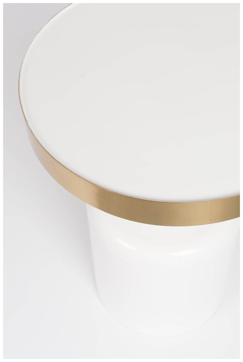 Beistelltisch GLAM WEIß von ZUIVER Ø 36 cm