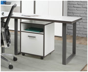 Schreibtisch Arbeitstisch KEFLAVIK 120 cm Weiß / Grau von Forte