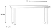 Schreibtisch Arbeitstisch KEFLAVIK 160 cm Weiß / Grau von Forte