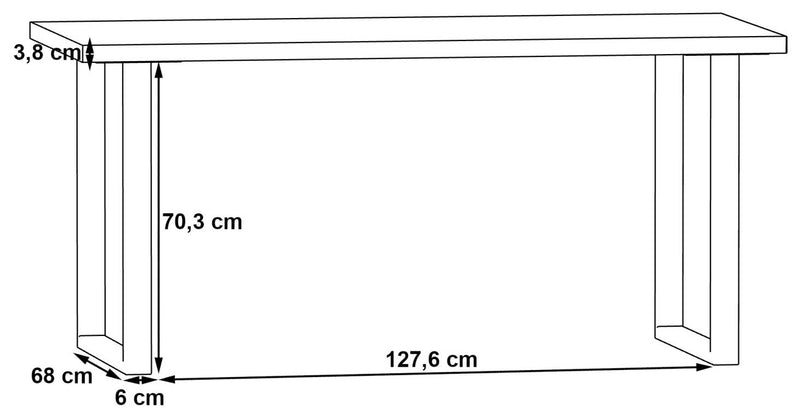 Schreibtisch Arbeitstisch KEFLAVIK 160 cm Weiß / Grau von Forte