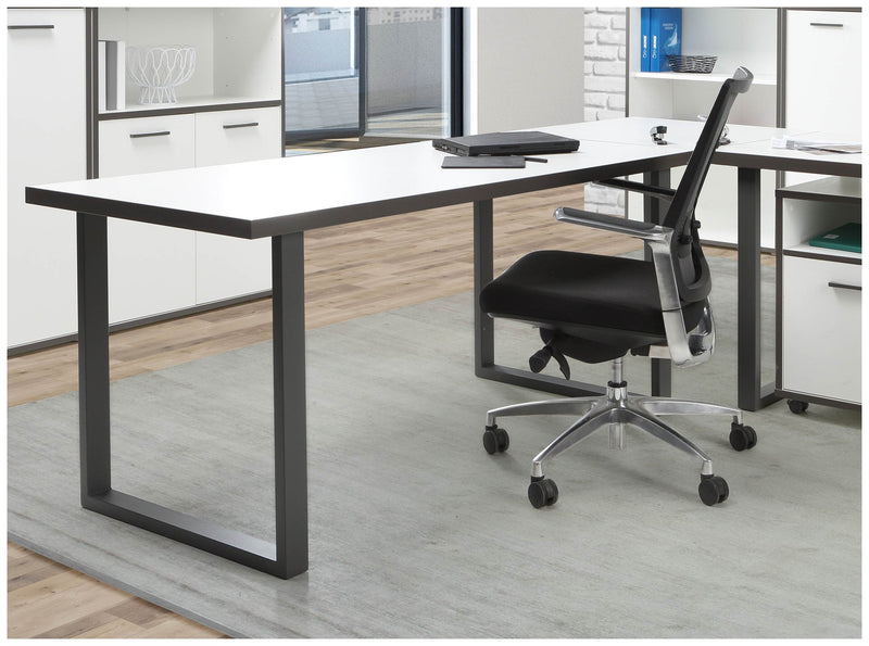 Schreibtisch Arbeitstisch KEFLAVIK 160 cm Weiß / Grau von Forte