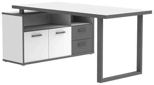 Arbeitstisch Schreibtisch KEFLAVIK Optik Weiß / Grau von Forte
