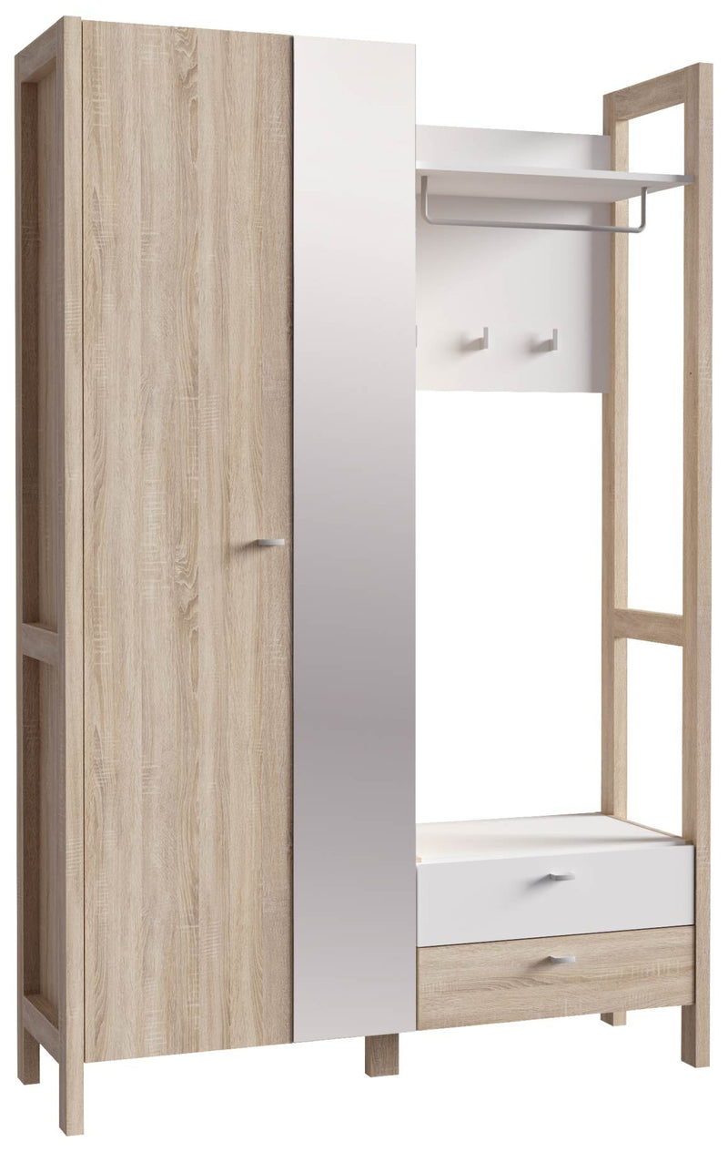 Garderobe Kompaktgarderobe HOYVIK Sonoma Eiche Optik / Weiß von Forte
