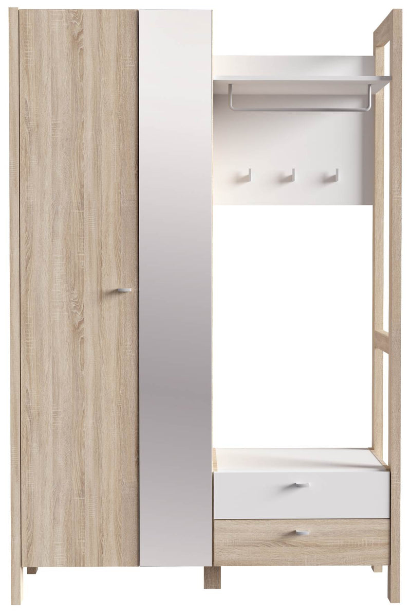 Garderobe Kompaktgarderobe HOYVIK Sonoma Eiche Optik / Weiß von Forte