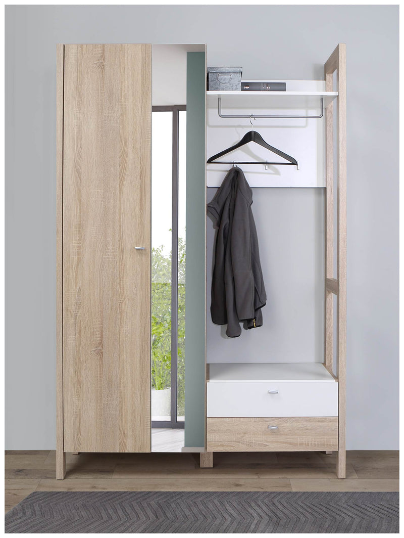 Garderobe Kompaktgarderobe HOYVIK Sonoma Eiche Optik / Weiß von Forte