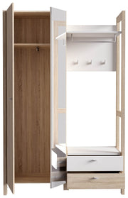 Garderobe Kompaktgarderobe HOYVIK Sonoma Eiche Optik / Weiß von Forte