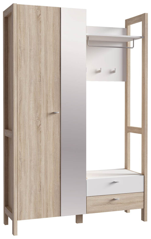 Garderobe Kompaktgarderobe HOYVIK Sonoma Eiche Optik / Weiß von Forte
