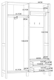 Garderobe Kompaktgarderobe HOYVIK Sonoma Eiche Optik / Weiß von Forte