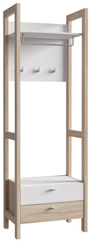 Garderobe Standgarderobe HOYVIK Sonoma Eiche Optik / Weiß von Forte