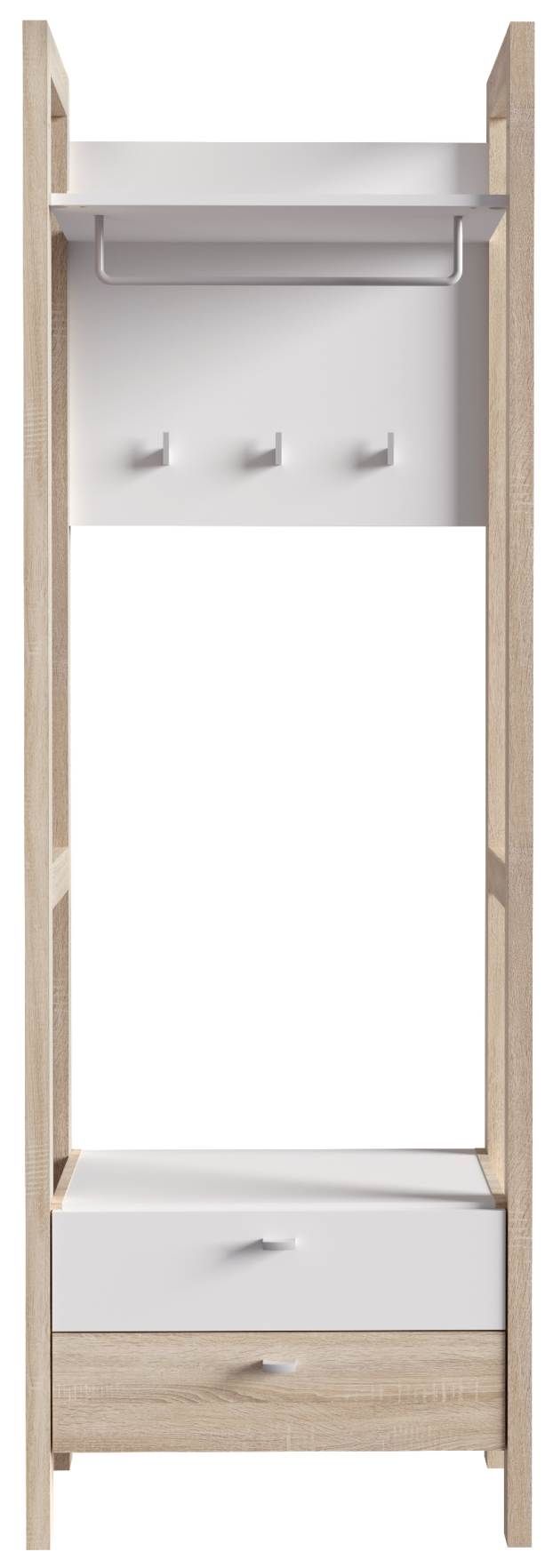 Garderobe Standgarderobe HOYVIK Sonoma Eiche Optik / Weiß von Forte