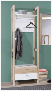 Garderobe Standgarderobe HOYVIK Sonoma Eiche Optik / Weiß von Forte