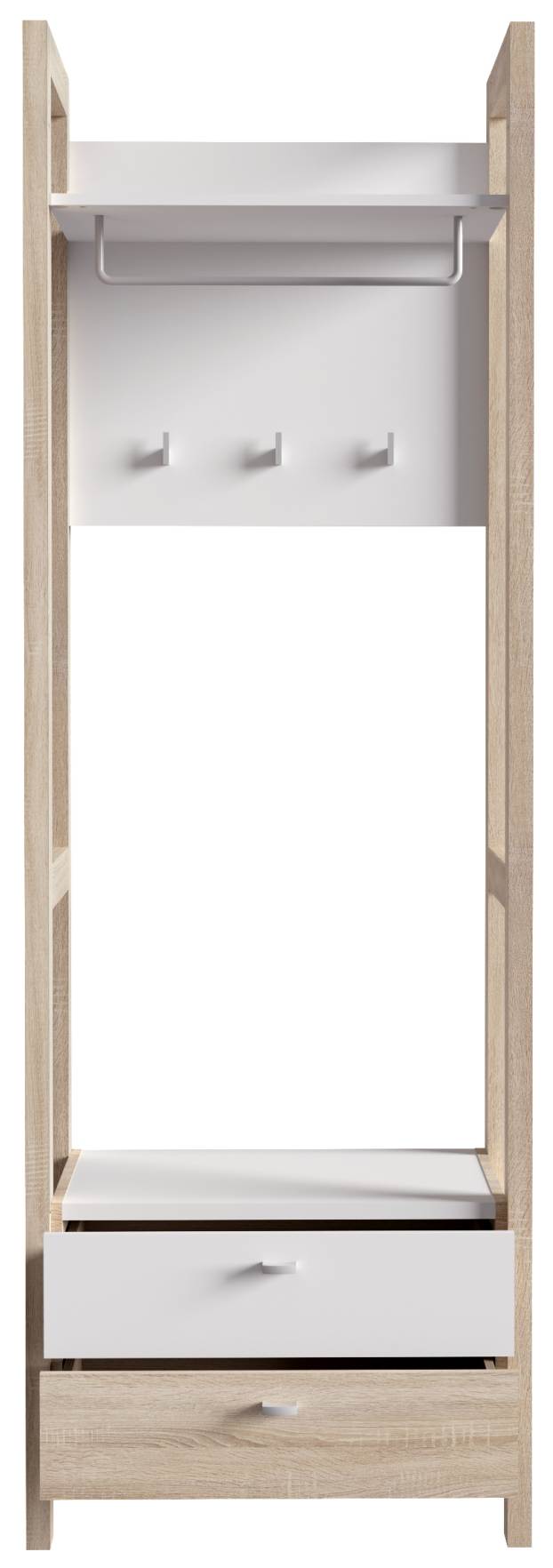 Garderobe Standgarderobe HOYVIK Sonoma Eiche Optik / Weiß von Forte