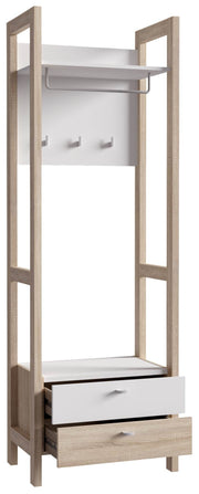 Garderobe Standgarderobe HOYVIK Sonoma Eiche Optik / Weiß von Forte