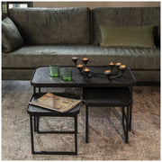 Couchtisch WINSTON BLACK 3-er Set von DUTCH BONE