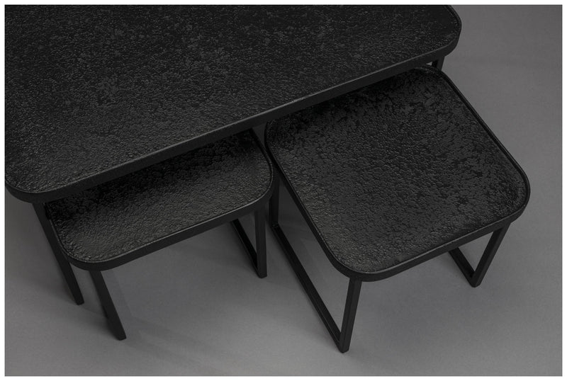 Couchtisch WINSTON BLACK 3-er Set von DUTCH BONE